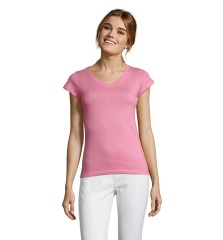 Camiseta COLOR personalizable mujer cuello pico